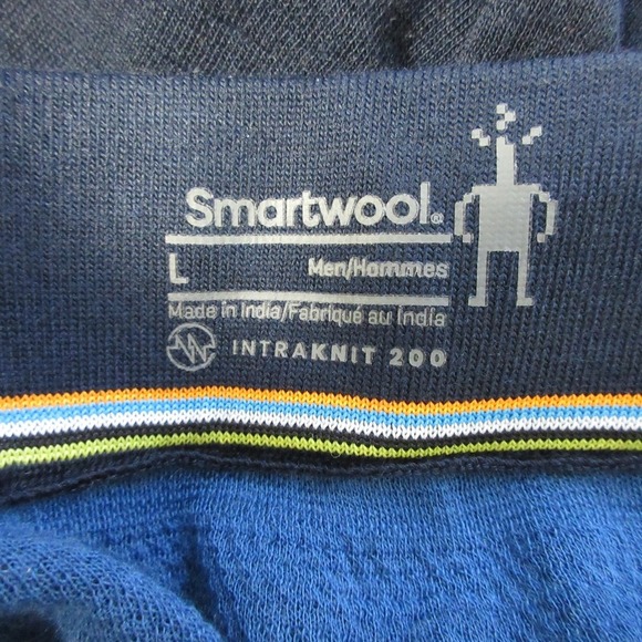 Smartwool Intraknit 200 Base Layer Tights Pants Men L Blue Wool Running 338 - Picture 9 of 11